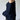 NAVY BLUE ONE-SHOULDER LONG-SLEEVE SHIRT FOR TRENDY RETRO STREET STYLE