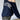 NAVY BLUE ONE-SHOULDER LONG-SLEEVE SHIRT FOR TRENDY RETRO STREET STYLE