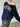 NAVY BLUE ONE-SHOULDER LONG-SLEEVE SHIRT FOR TRENDY RETRO STREET STYLE