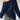 NAVY BLUE ONE-SHOULDER LONG-SLEEVE SHIRT FOR TRENDY RETRO STREET STYLE