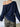 NAVY BLUE ONE-SHOULDER LONG-SLEEVE SHIRT FOR TRENDY RETRO STREET STYLE