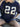 NAVY BLUE SHORT SLEEVE JERSEY WITH WHITE 22 DIGITAL PRINT