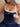 NAVY BLUE SLIM FIT CASUAL TANK TOP WITH WHITE TRIM - S - Sweetheart Supplies