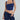 NAVY BLUE SQUARE-NECK CROP TOP - BLUE Y2K SQUARE STYLE