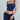 NAVY BLUE SQUARE-NECK CROP TOP - BLUE Y2K SQUARE STYLE