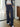 NAVY BLUE SWEATPANTS WITH WHITE STRIPES - RETRO GIRLS LOOSE FIT
