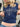 NAVY BLUE T-SHIRT WITH RHINESTONE CROSS DESIGN - PUNK CROSS RHINESTONE
