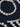 NAVY BLUE T-SHIRT WITH RHINESTONE LETTERING - RETRO SILICONE PRINTED