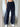 NAVY BLUE TRACK PANTS WITH STRIPES - LOOSE FIT NAVY BLUE RETRO STYLE
