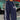 NAVY BLUE WIDE-LEG TRACK PANTS WITH LEG BRAID FABRIC