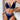 NAVY LINGERIE SET SOLID COLOR SPORTY CONTRAST TRIM