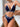 NAVY LINGERIE SET SOLID COLOR SPORTY CONTRAST TRIM