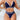 NAVY LINGERIE SET SOLID COLOR SPORTY CONTRAST TRIM