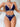 NAVY LINGERIE SET SOLID COLOR SPORTY CONTRAST TRIM