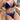 NAVY LINGERIE SET SOLID COLOR SPORTY CONTRAST TRIM