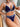 NAVY LINGERIE SET SOLID COLOR SPORTY CONTRAST TRIM