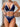 NAVY LINGERIE SET SOLID COLOR SPORTY CONTRAST TRIM