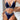 NAVY LINGERIE SET SOLID COLOR SPORTY CONTRAST TRIM