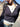 NAVY RIBBED BUTTON-UP SHIRT LONG SLEEVE SLIM FIT CASUAL
