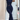 NAVY RIBBED TWO-PIECE SET CASUAL SPORTS SPANDEX FABRIC