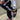NAVY TRACK PANTS WITH PINK COQUETTE BOWS