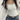 NO CHEST NO COLLAR SQUARE NECK TOP WITH CONTRAST LACE Y2K STYLE