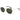 OCTAGONAL SUNGLASSES WITH BLACK LENSES AND GOLD FRAMES