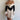 OFF-SHOULDER DRESS DRAMATIC BOW BLACK AND WHITE