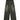 OLIVE GREEN CARGO JEANS MID WAIST STRAIGHT LEG DESIGN