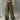 OLIVE GREEN CARGO PANTS WITH ADJUSTABLE DRAWSTRING AND LOOSE FIT