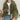 OLIVE GREEN HOODED KNIT CARDIGAN FOR WOMEN