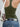 OLIVE GREEN TANK TOP SLIM FIT ROUND NECK