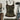 OLIVE GREEN TANK TOP WITH BROWN TRIM ELASTANE FABRIC