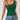 ONE-SHOULDER BODYSUIT IN GREEN - SOLID COLOR ASYMMETRICAL CAMI