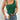 ONE-SHOULDER BODYSUIT IN GREEN - SOLID COLOR ASYMMETRICAL CAMI