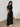 ONE-SHOULDER JUMPSUIT: MIDNIGHT BLACK SOLID COLOR PANTS SET