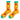 ORANGE LADYBUG PRINT SOCKS PAIR