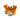 ORANGE STRIPED CRAB MINI HAIR CLAW