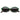 OVAL SUNGLASSES BROWN TINTED LENS BLACK FRAME