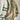 OVERSIZED BEIGE LONG SLEEVE CREW SWEATSHIRT WITH GREEN LETTERING