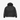 OVERSIZED BLACK ZIP-UP HOODIE WITH PATTERNED SLEEVES FOR STYLISH LAYERING