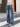 OVERSIZED BLUE JEANS WIDE LEG SILHOUETTE IN COTTON BLEND