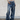 OVERSIZED BLUE JEANS WIDE LEG SILHOUETTE IN COTTON BLEND