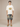 OVERSIZED CREAM COTTON T-SHIRT WITH OVAL GRAPHIC
