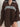 OVERSIZED SWEATSHIRT WITH BROWN AND LIGHT BLUE RETRO SPORTS FLEECE DESIGN