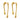 PAIR OF GOLD-TONED ABSTRACT DRIPPING EARRINGS
