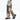 PATCHWORK BAGGY JEANS MID WAIST STRAIGHT LEG LONG PANTS