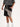 PATCHWORK SHORTS BLACK GRAY LOOSE FIT COTTON