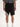 PATCHWORK SHORTS BLACK GRAY LOOSE FIT COTTON