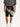 PATCHWORK SHORTS BLACK GRAY LOOSE FIT COTTON